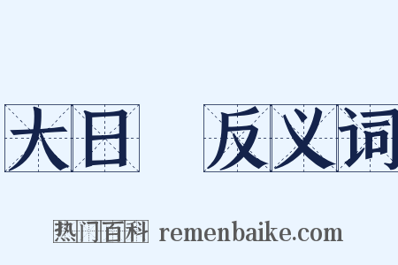 大日經反义词是什么意思的图片